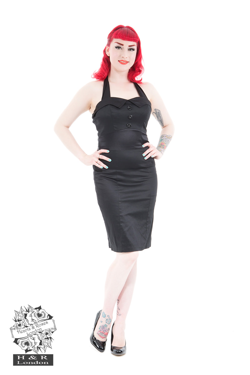 Black Ebony 40s Pencil Dress